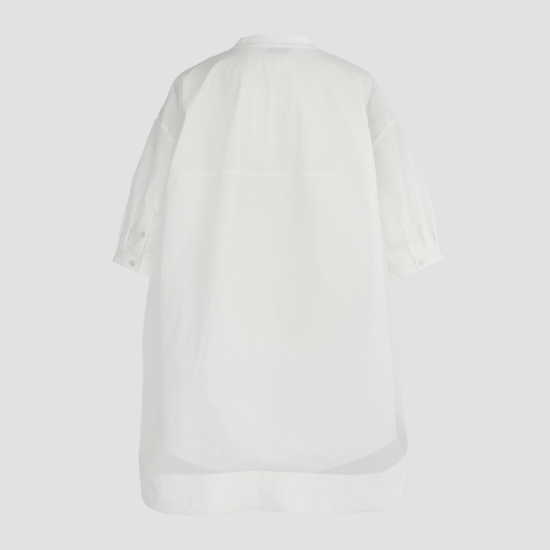 YONFA / オーガンジーダブルシャツ (white)