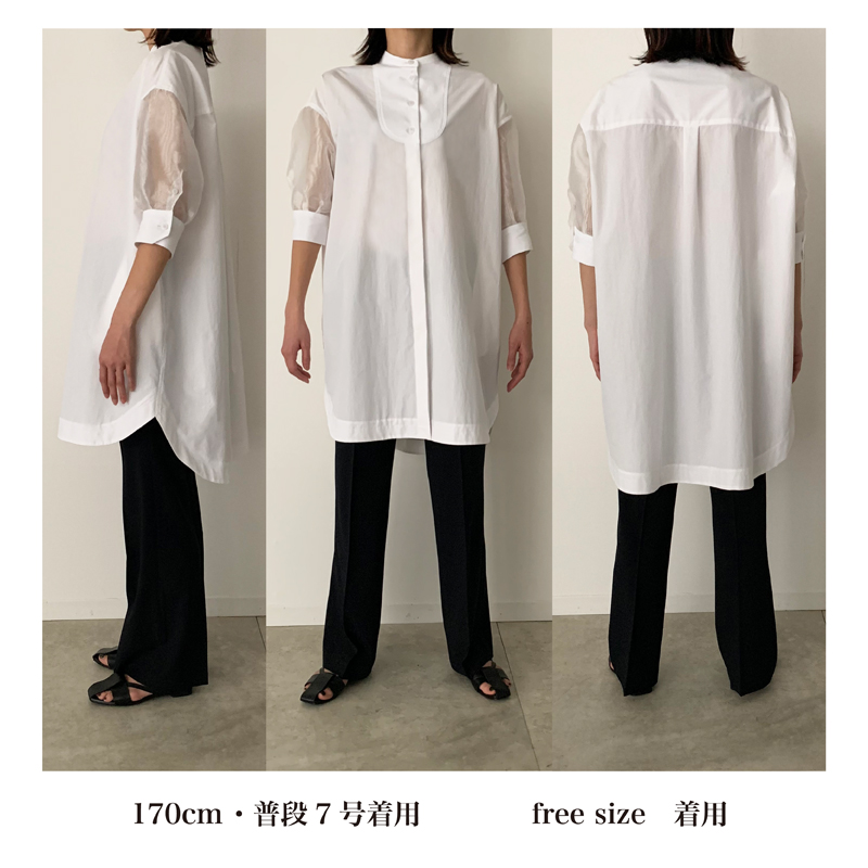 美品 yonfa ヨンファ シースルーシャツチュニック 2021ss ENFOLD