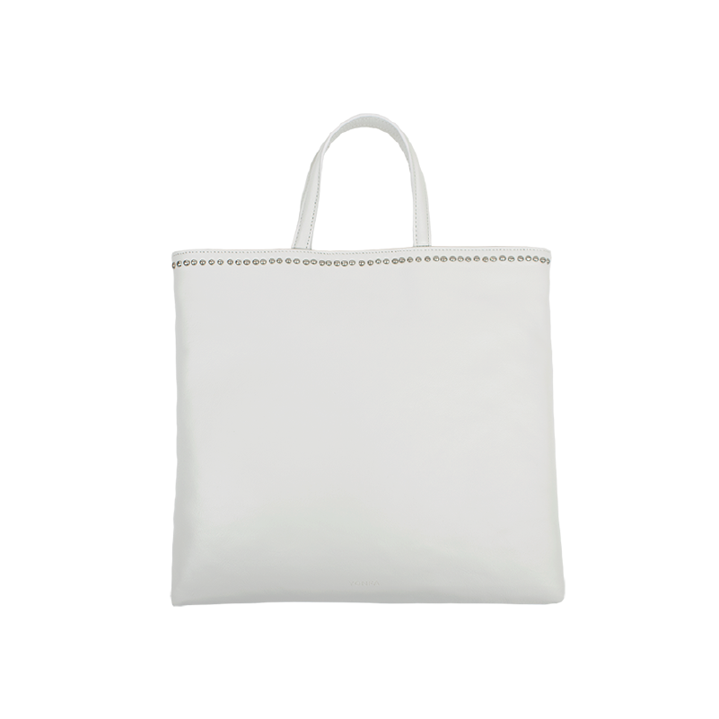 YONFA / 【sample sale】スタッズレザートート (white)