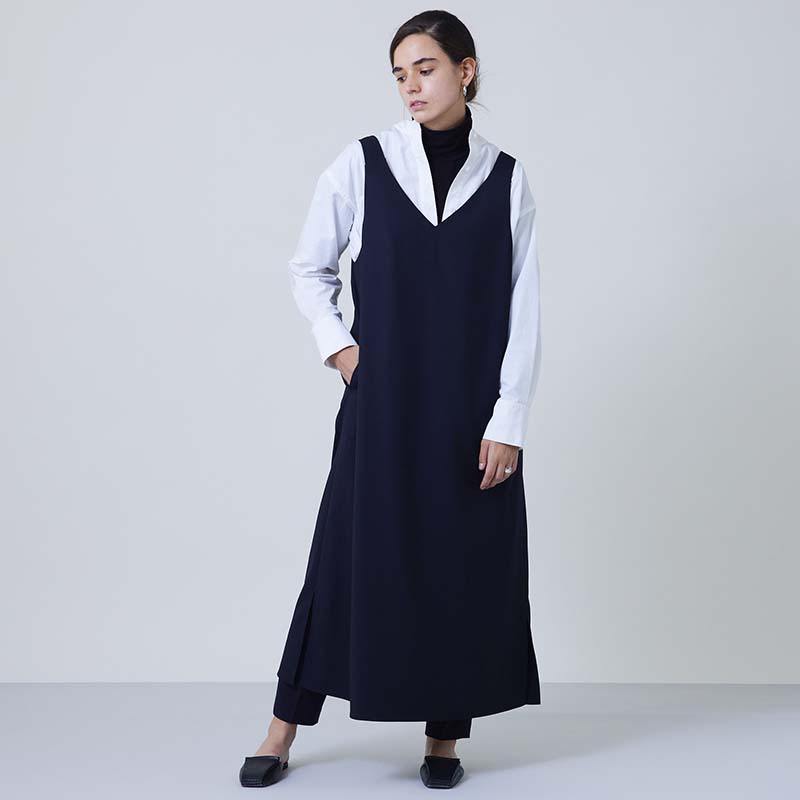 Yonfa ジャンパーワンピース Navy