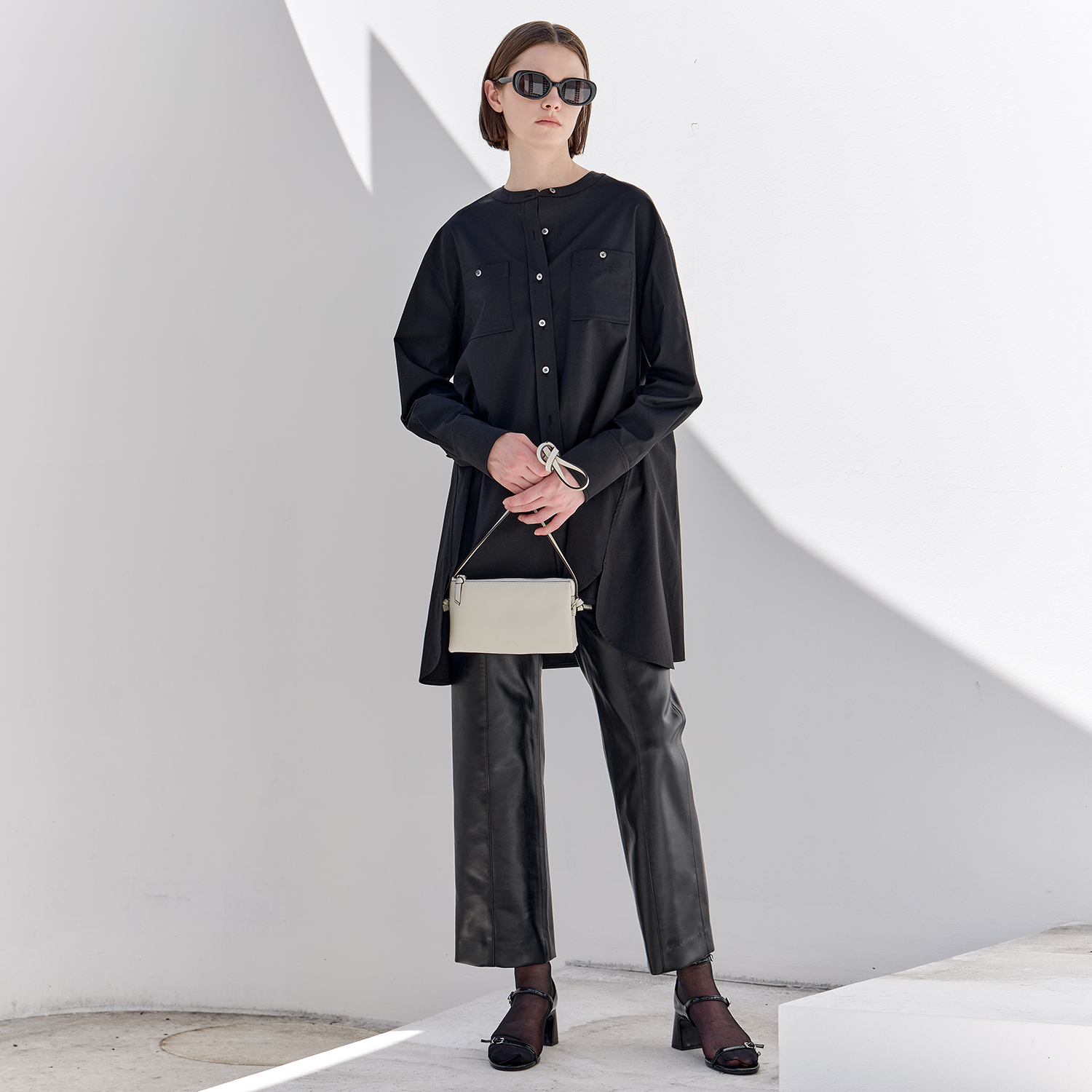 yonfa ラッフルポケットシャツ YONFA / ラッフルポケットシャツ (black)