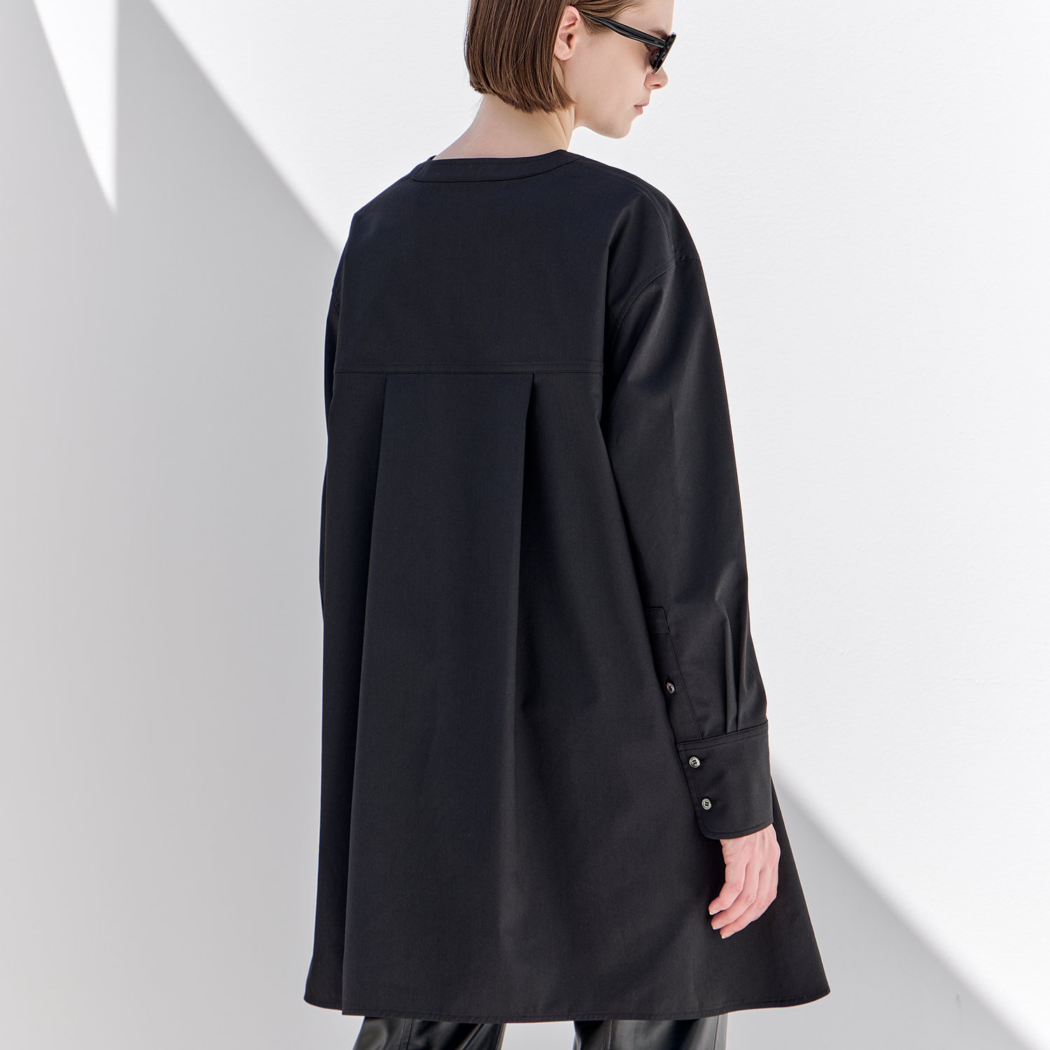 yonfa ラッフルポケットシャツ YONFA / ラッフルポケットシャツ (black)