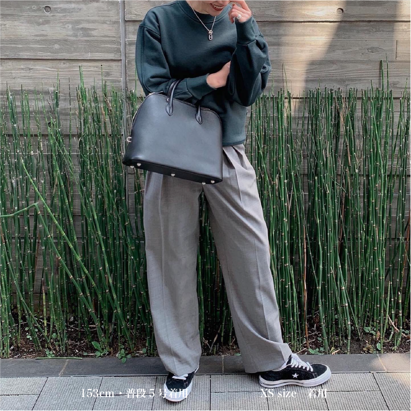 YONFA / 【sample sale】タックワイドパンツ (black)