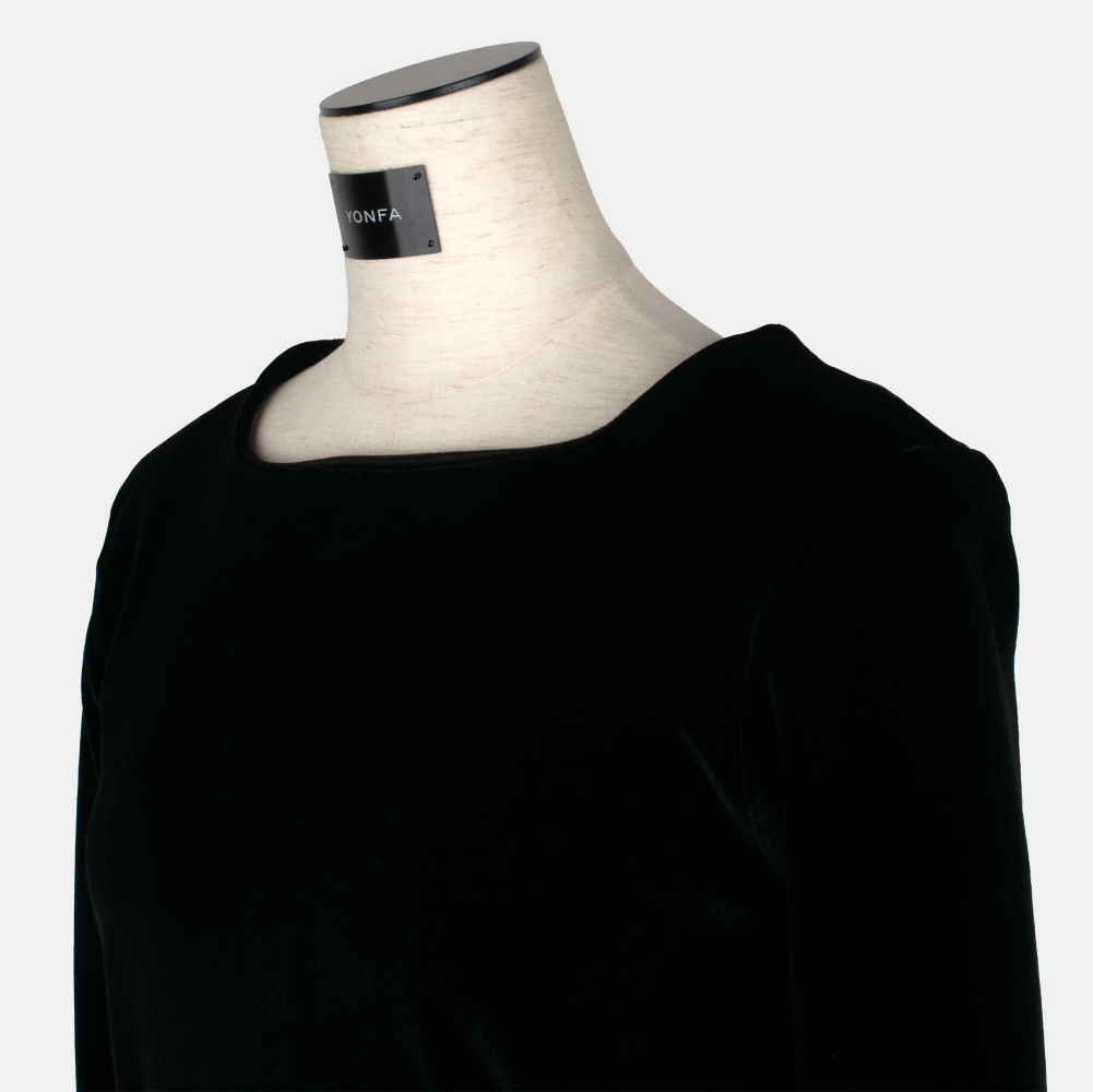 試着のみ】YONFA ベルベットスクエアネックティー サイズS 試着のみ