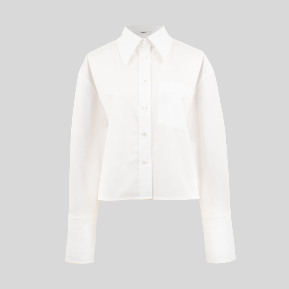 YONFA ＊ ボクシークロップドシャツ YONFA / 【SAMPLE SALE】ボクシークロップドシャツ (white)