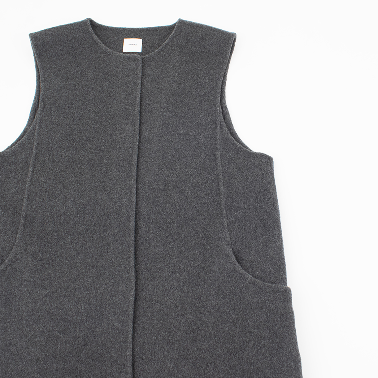 YONFA⭐︎ウールカシミヤリバージレ (charcoal gray) YONFA / 【SAMPLE SALE】ウールカシミヤリバージレ (charcoal gray)