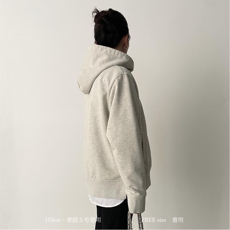 YONFA / 【PRE ORDER】ルーズパーカー (gray)